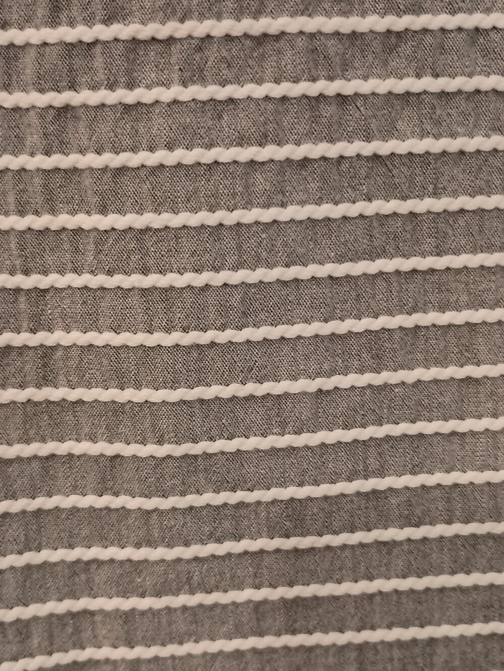 Anne Klein Gray and White Striped Tie-Hem Sleeveless Button-Up Top - Picture 10 of 10